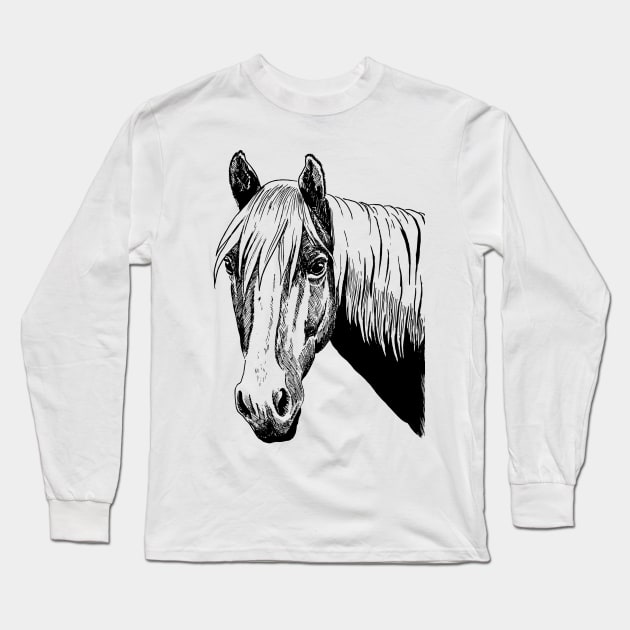 horse Long Sleeve T-Shirt by VicaVeresk